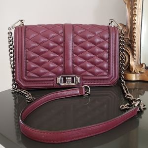 Rebecca Minkoff Quilted medium burgundy cross body bag